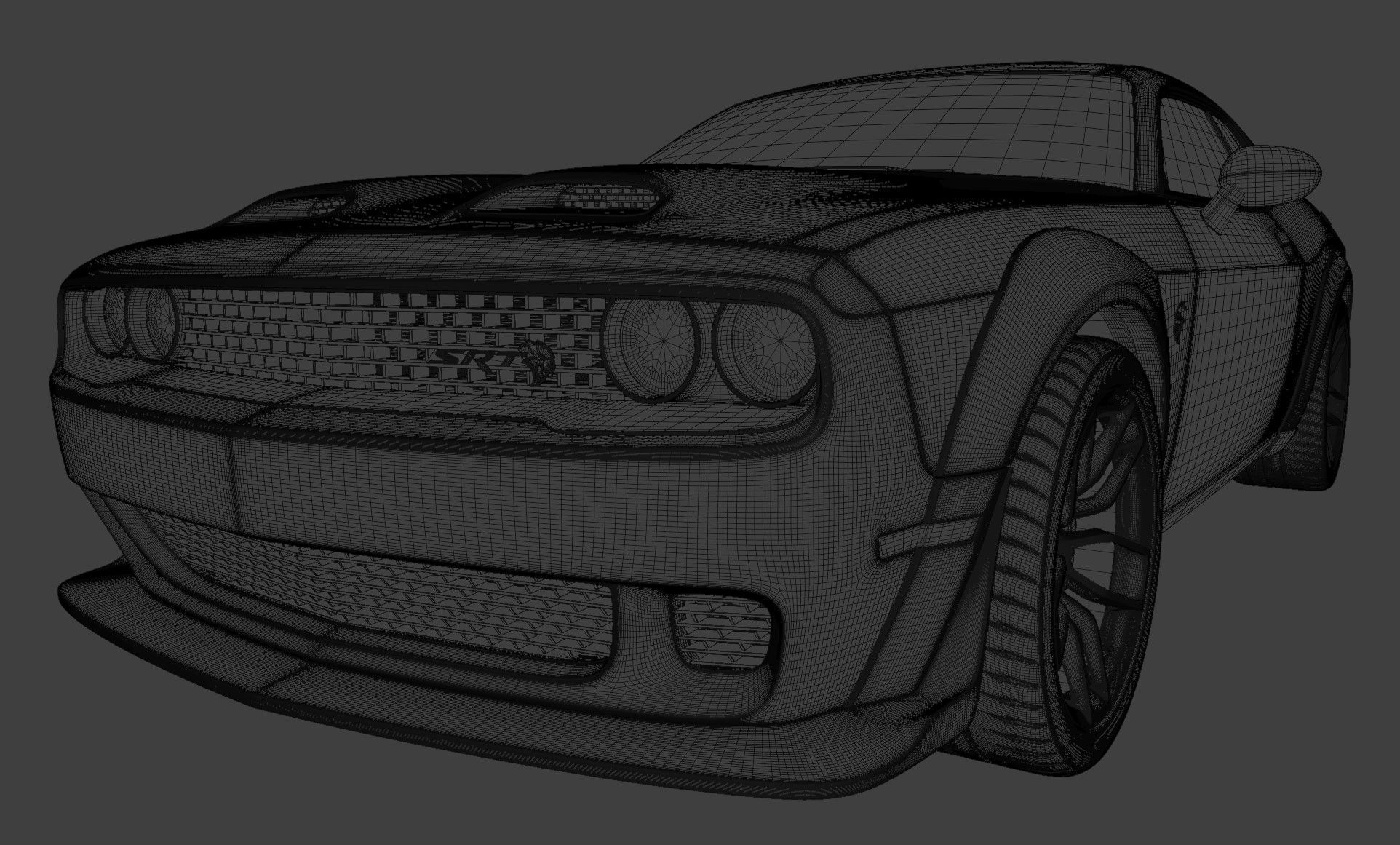 Dodge Challenger SRT Hellcat Redeye Widebody 3D model_5