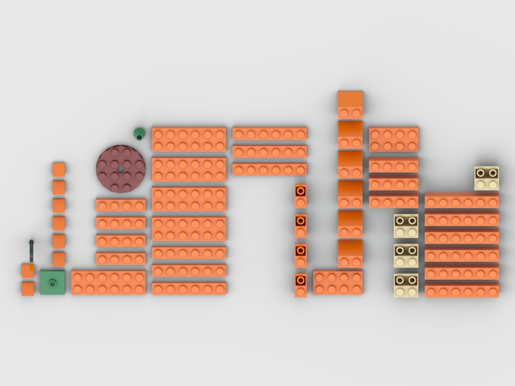 PixelBricks3D - Lego Halloween Pumpkin  3D print model_1