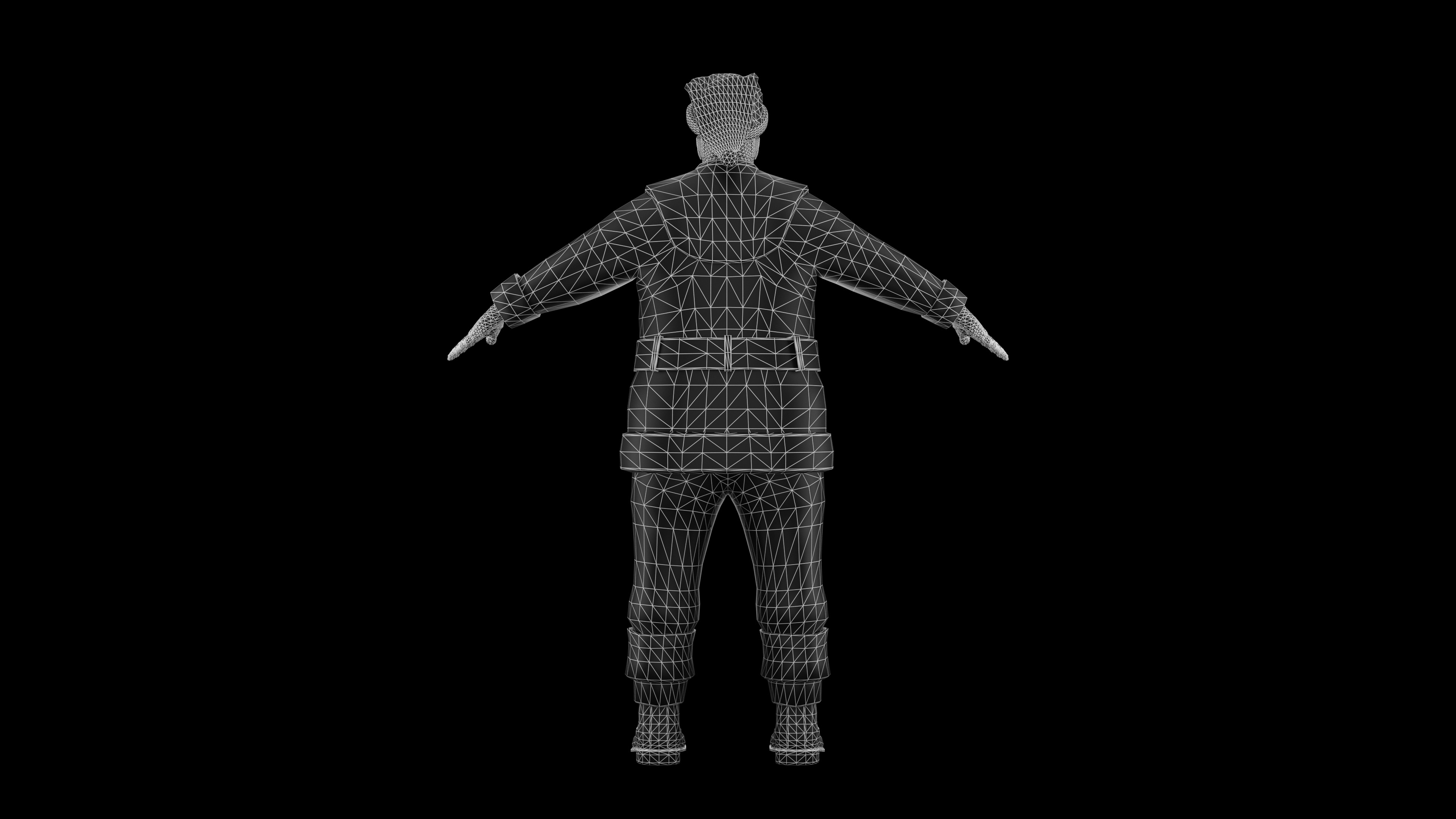 Christmas Santa Claus Low-poly 3D model_13