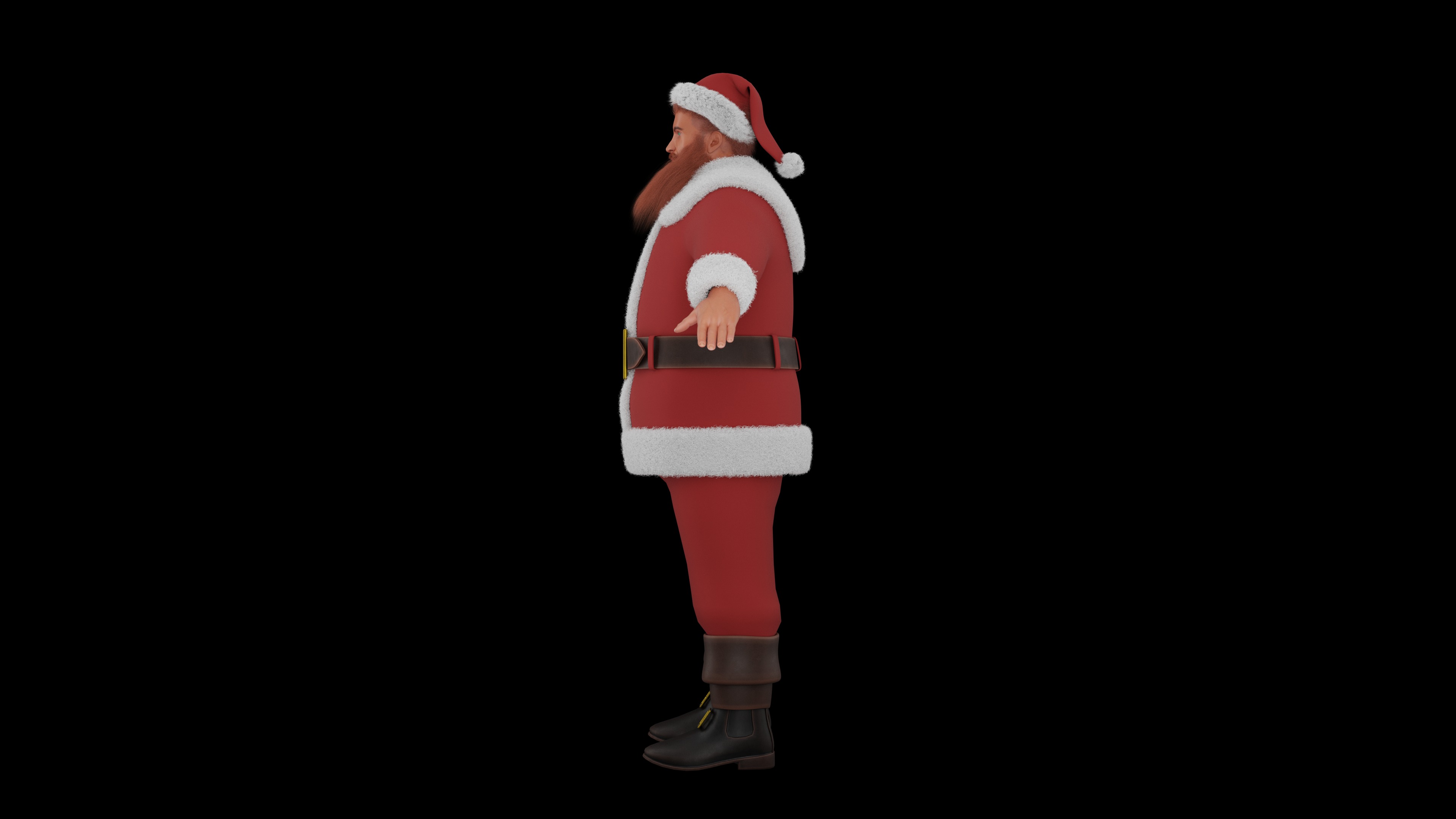 Christmas Santa Claus Low-poly 3D model_4