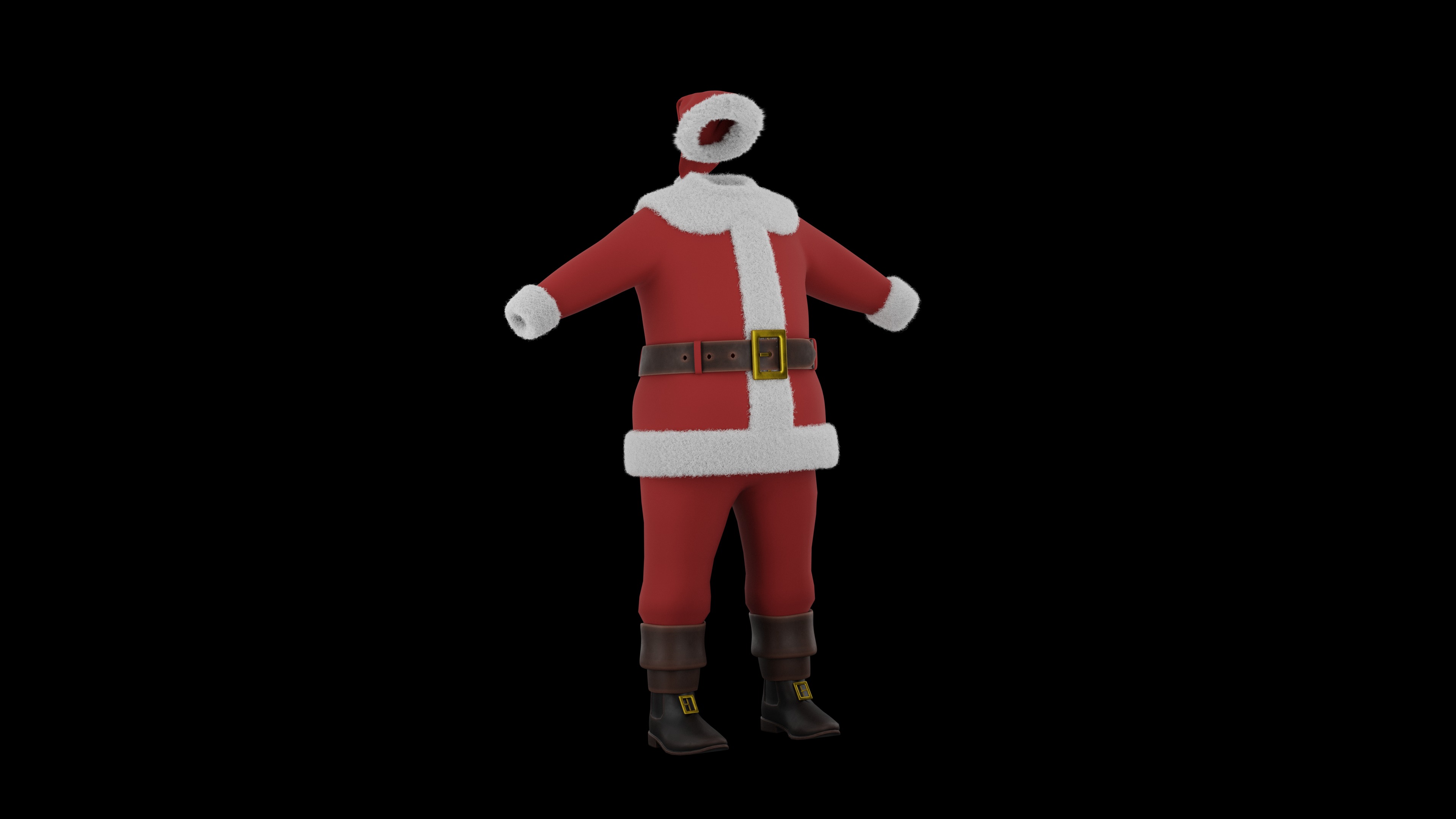Christmas Santa Claus Low-poly 3D model_6