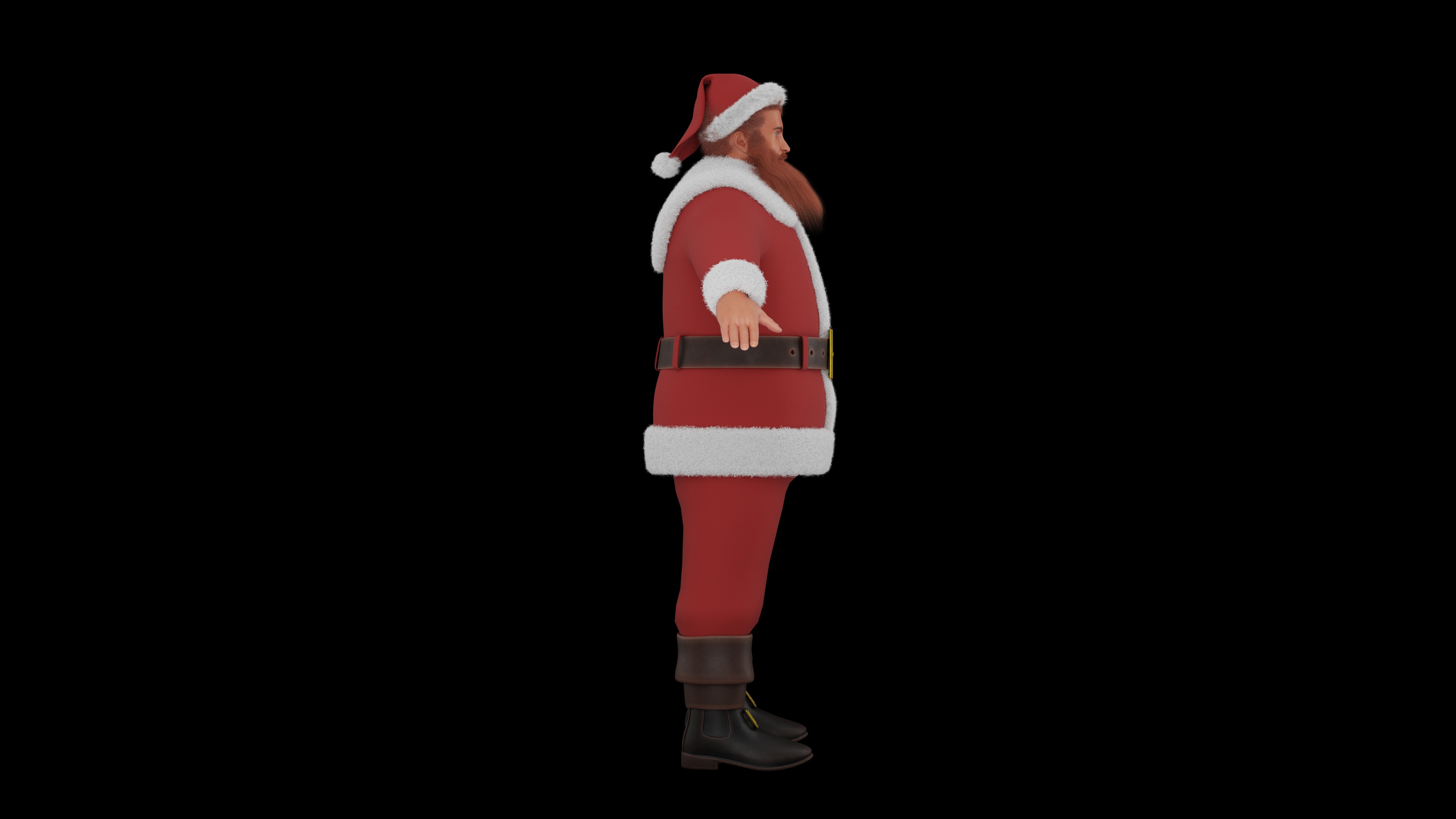 Christmas Santa Claus Low-poly 3D model_5
