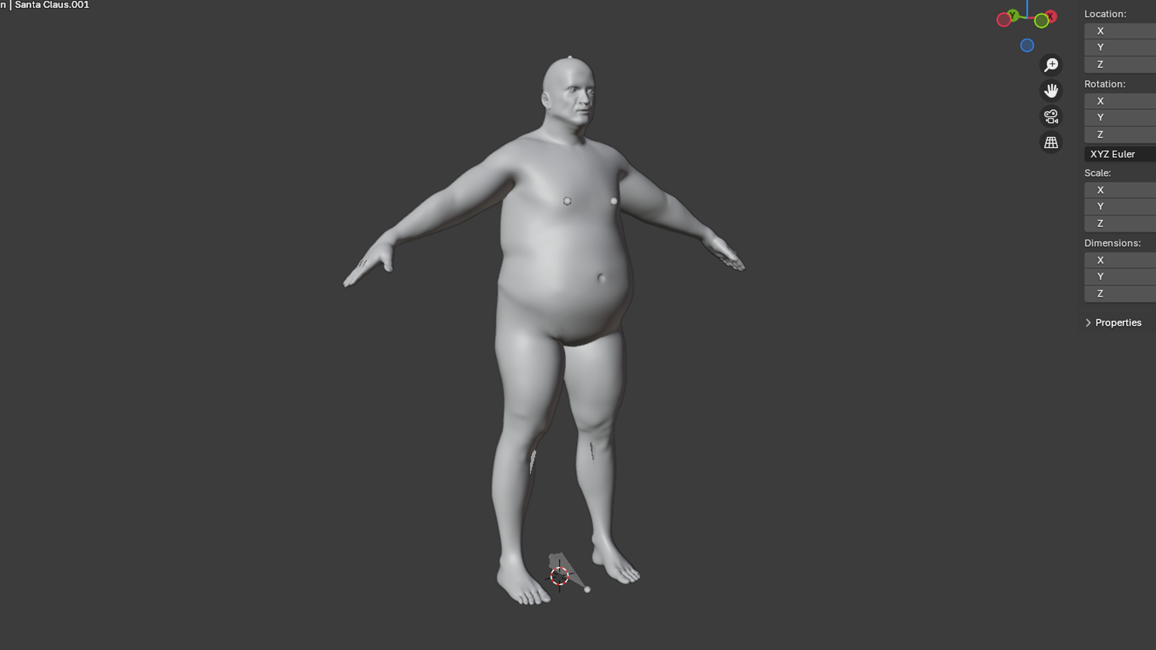 Christmas Santa Claus Low-poly 3D model_10