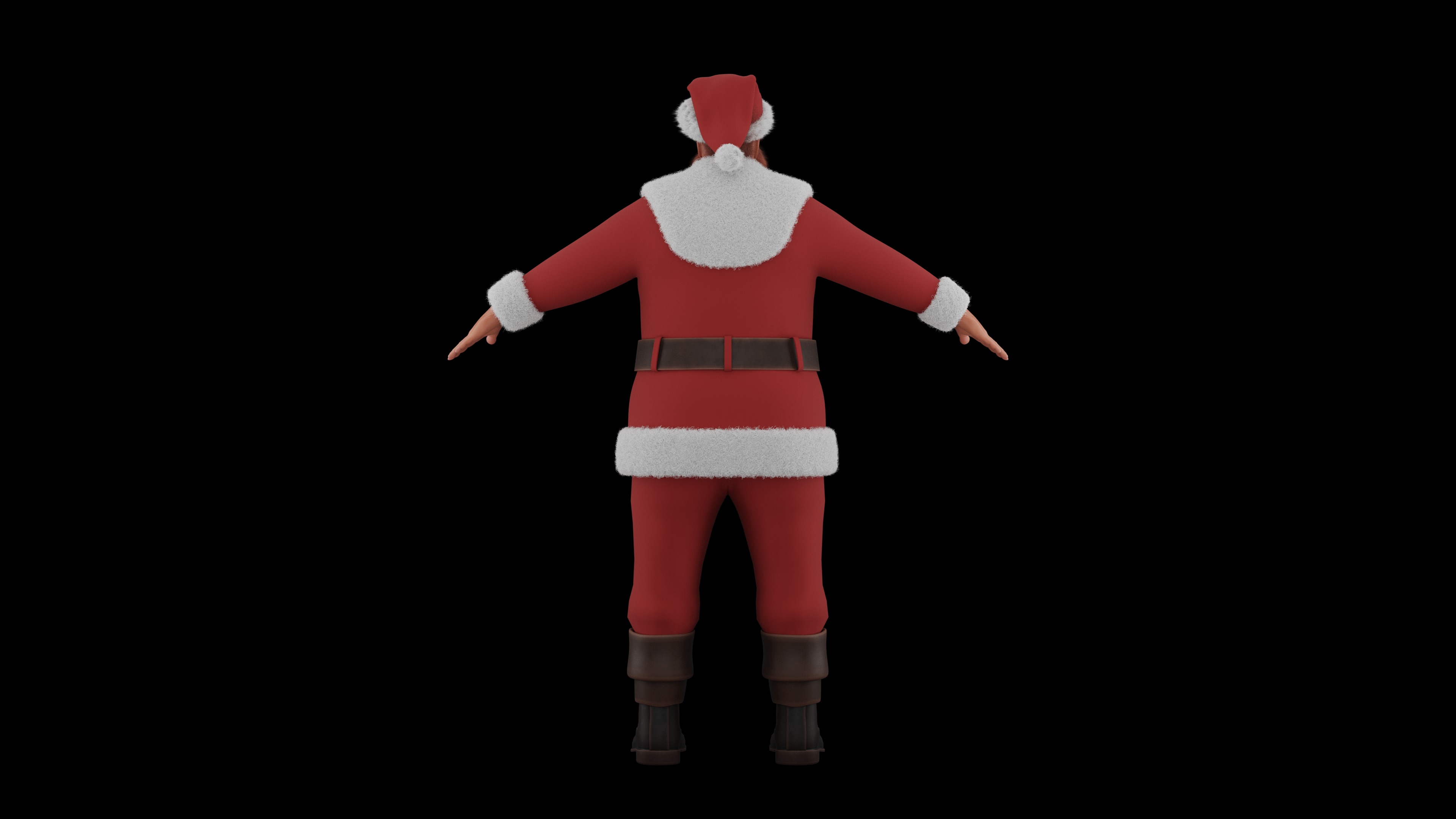 Christmas Santa Claus Low-poly 3D model_3