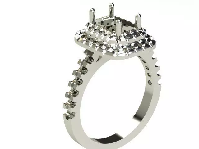 Engagement ring 3D print model