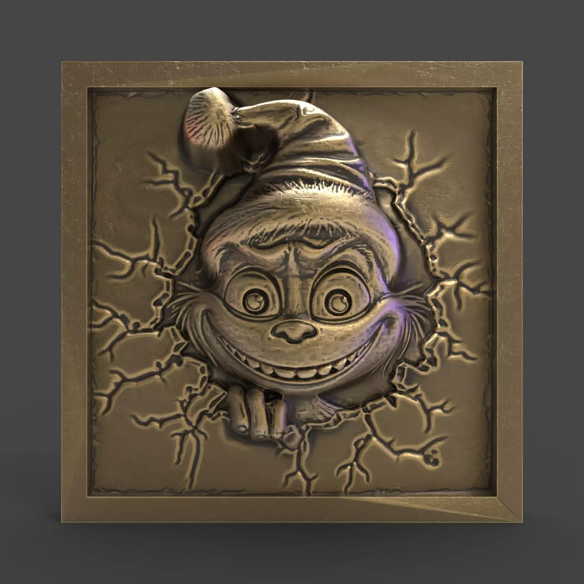 christmas grinch frame  3D print model_0