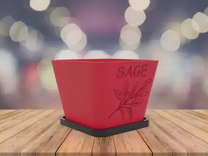 Sage Herb Pot Planter