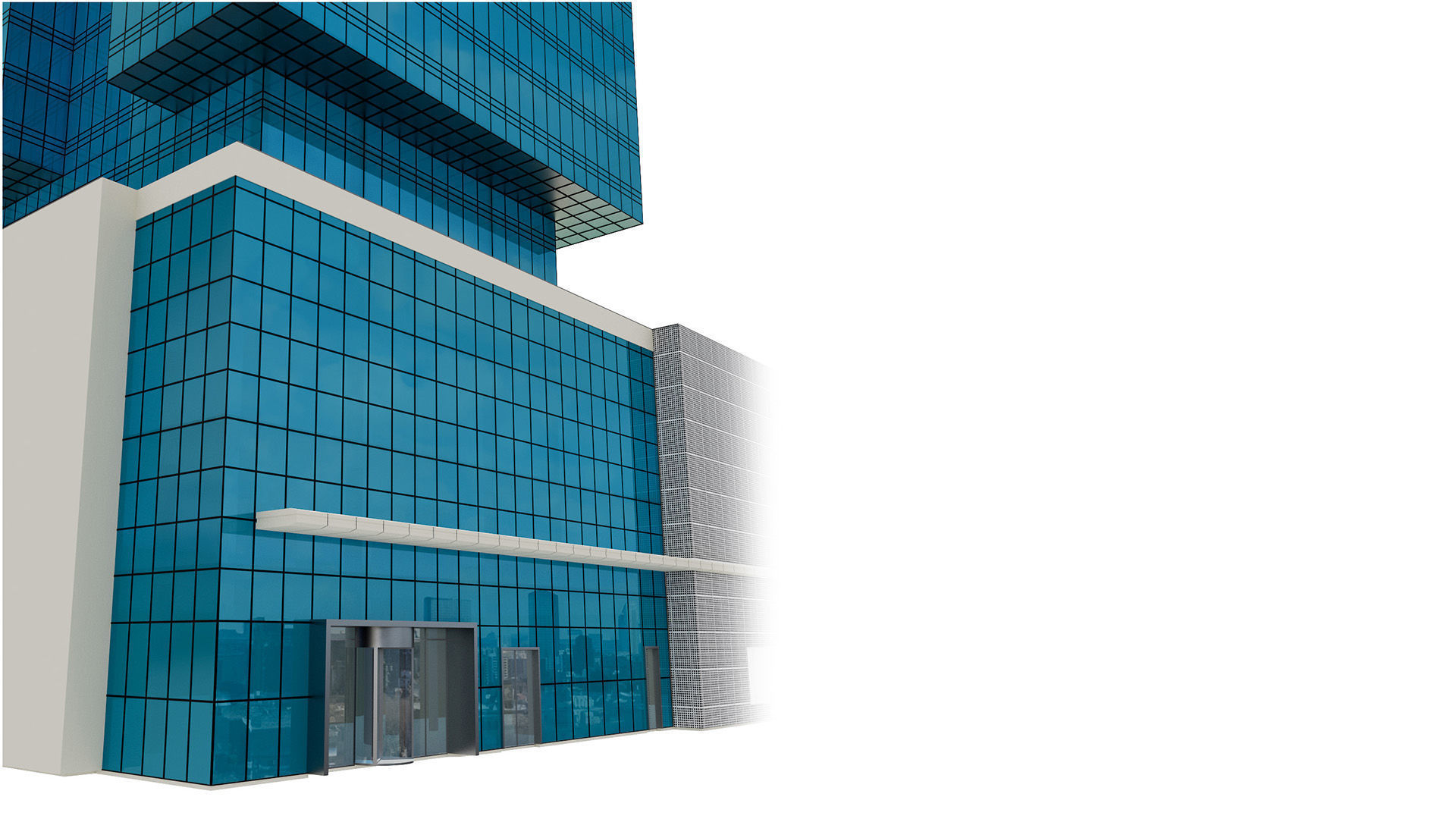 The First Hotel glass skyscraper at Jumeirah Village Circle 3D model_8