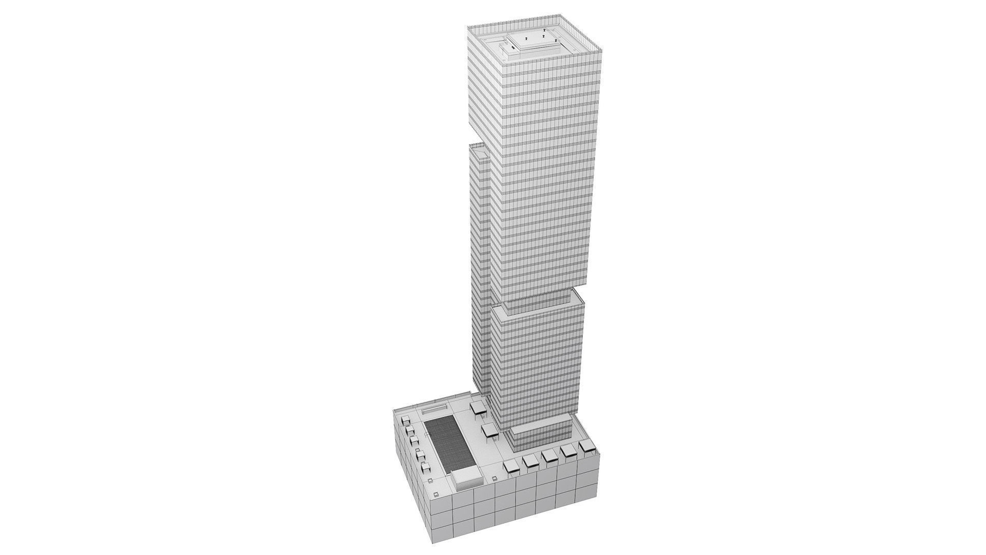The First Hotel glass skyscraper at Jumeirah Village Circle 3D model_13
