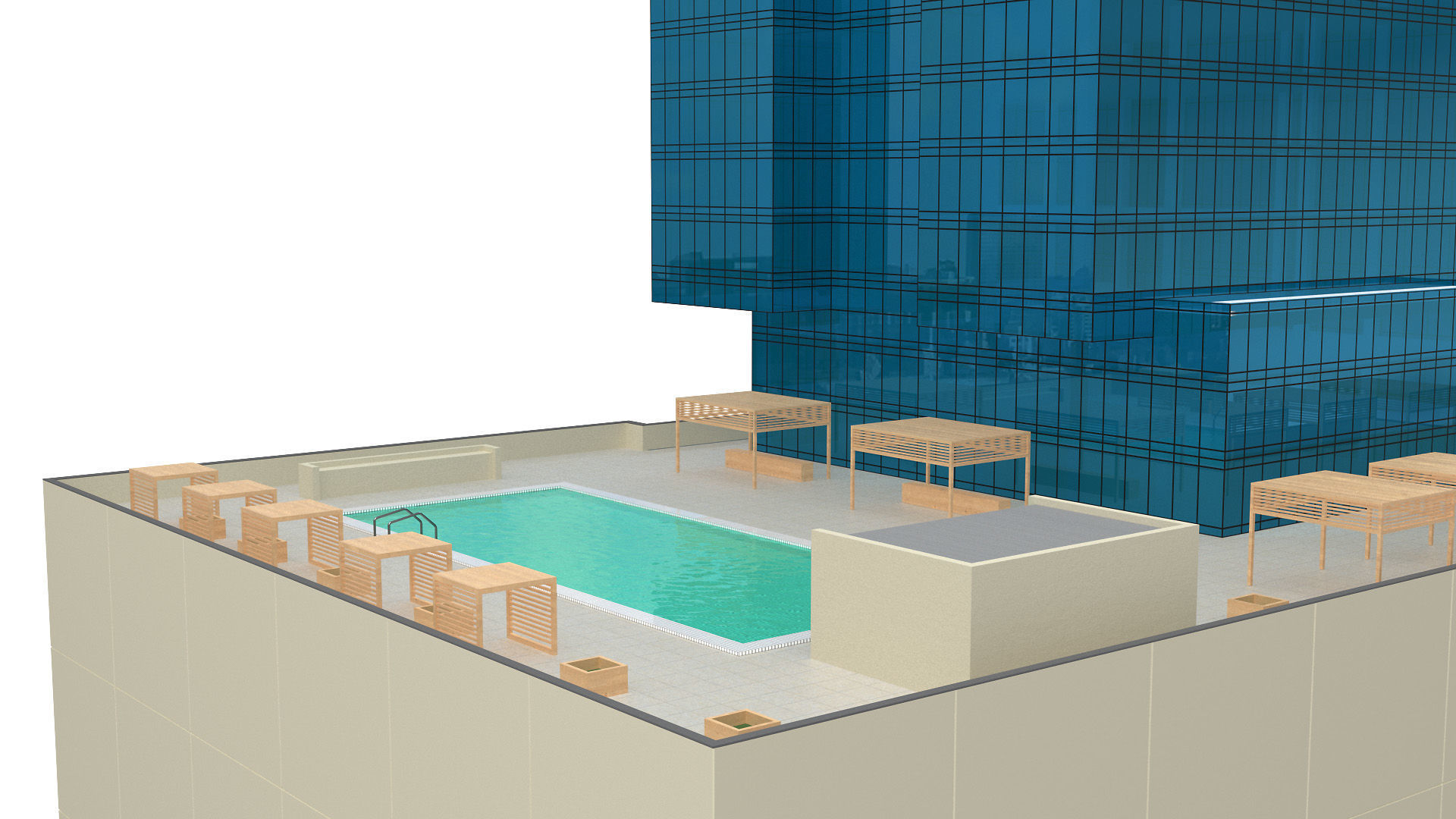 The First Hotel glass skyscraper at Jumeirah Village Circle 3D model_11