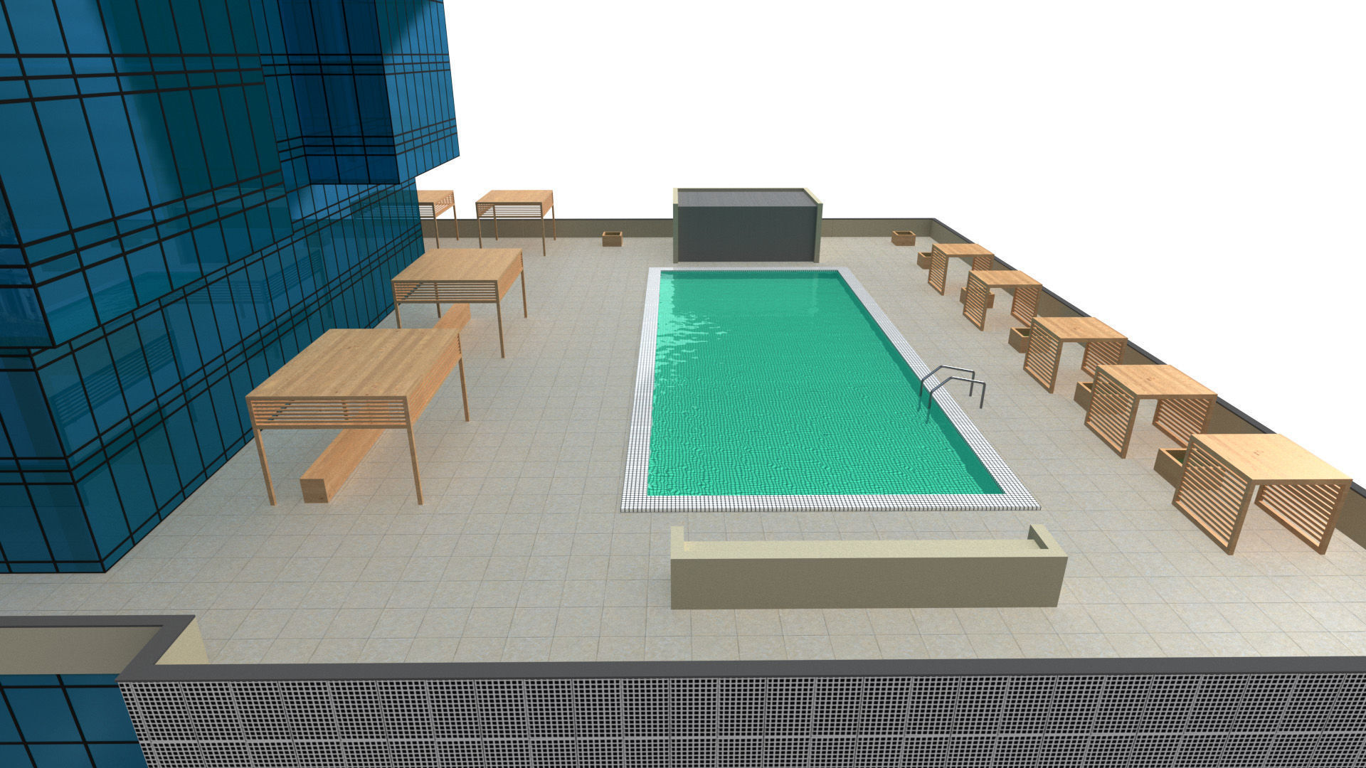 The First Hotel glass skyscraper at Jumeirah Village Circle 3D model_9