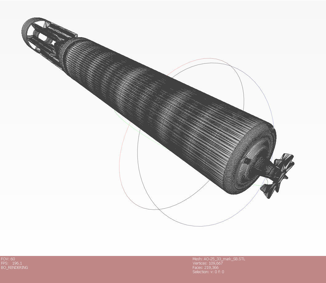 Russian avia bomb AO 25 33 and AO 25 30 submunition moulage 3D model_12