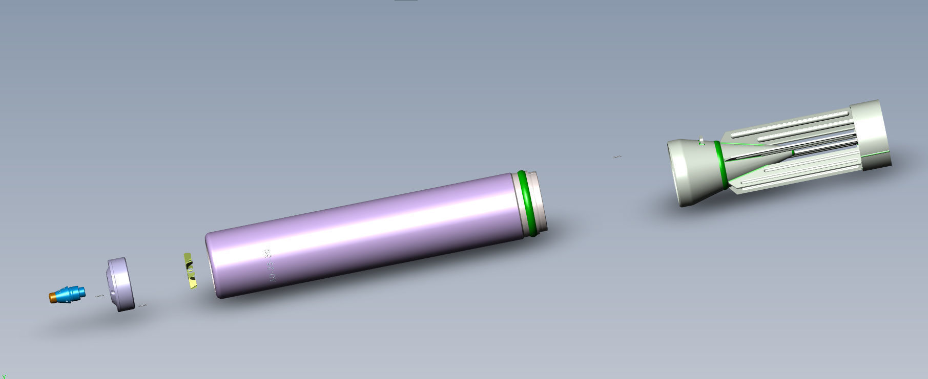 Russian avia bomb AO 25 33 and AO 25 30 submunition moulage 3D model_5