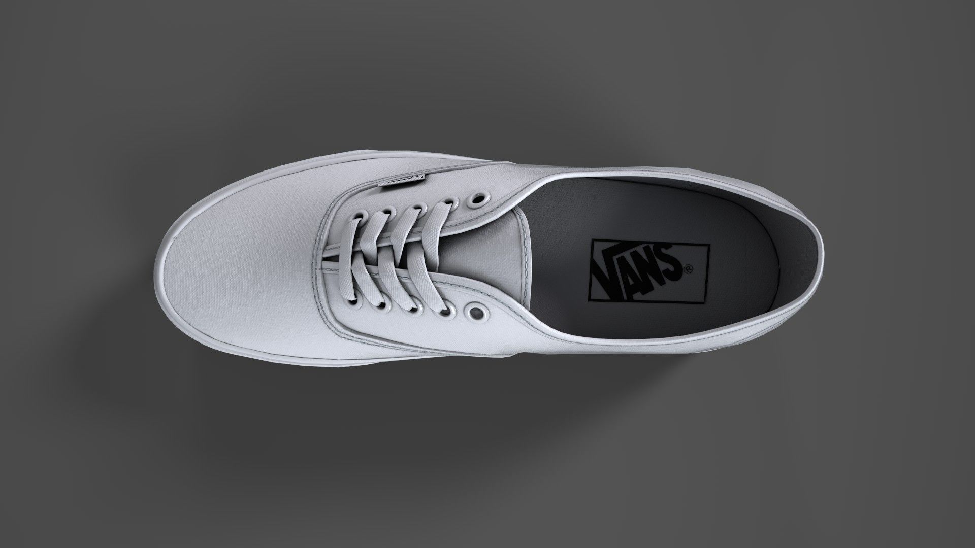 VANS182 Authentic TrueWhite Low-poly 3D model_3