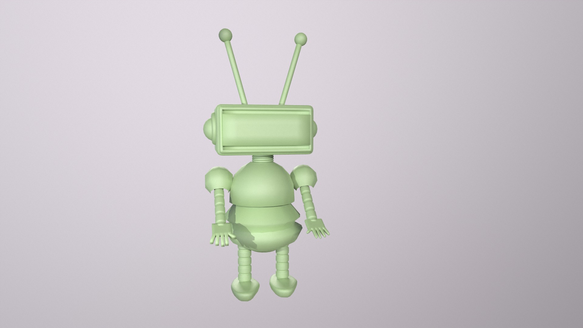Cartoon Robot 3D Model Low-poly 3D model_6