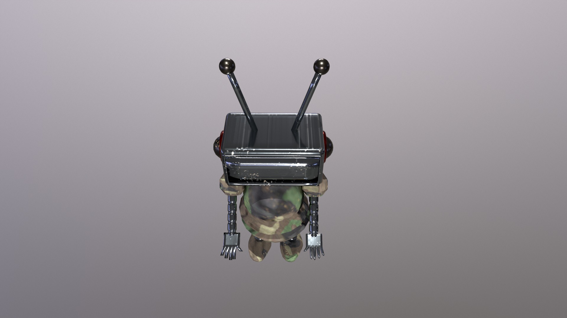 Cartoon Robot 3D Model Low-poly 3D model_3