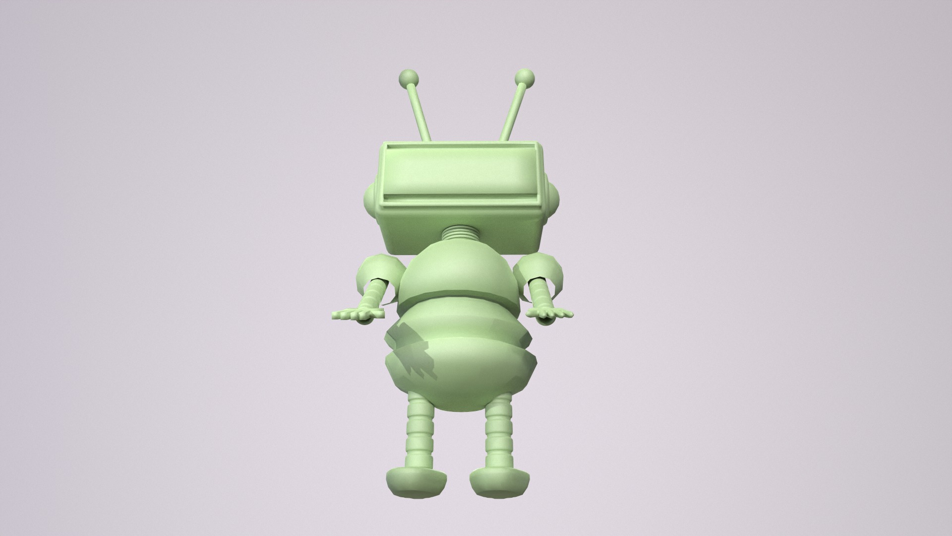 Cartoon Robot 3D Model Low-poly 3D model_8
