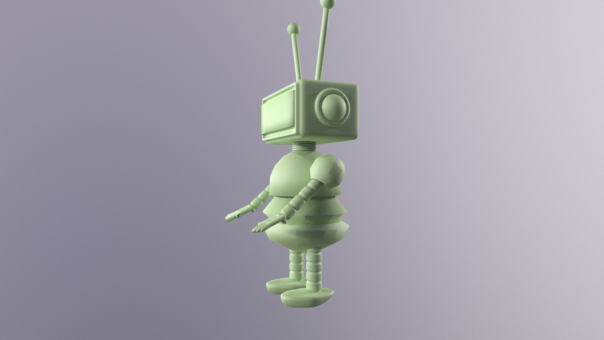 Cartoon Robot 3D Model Low-poly 3D model_9