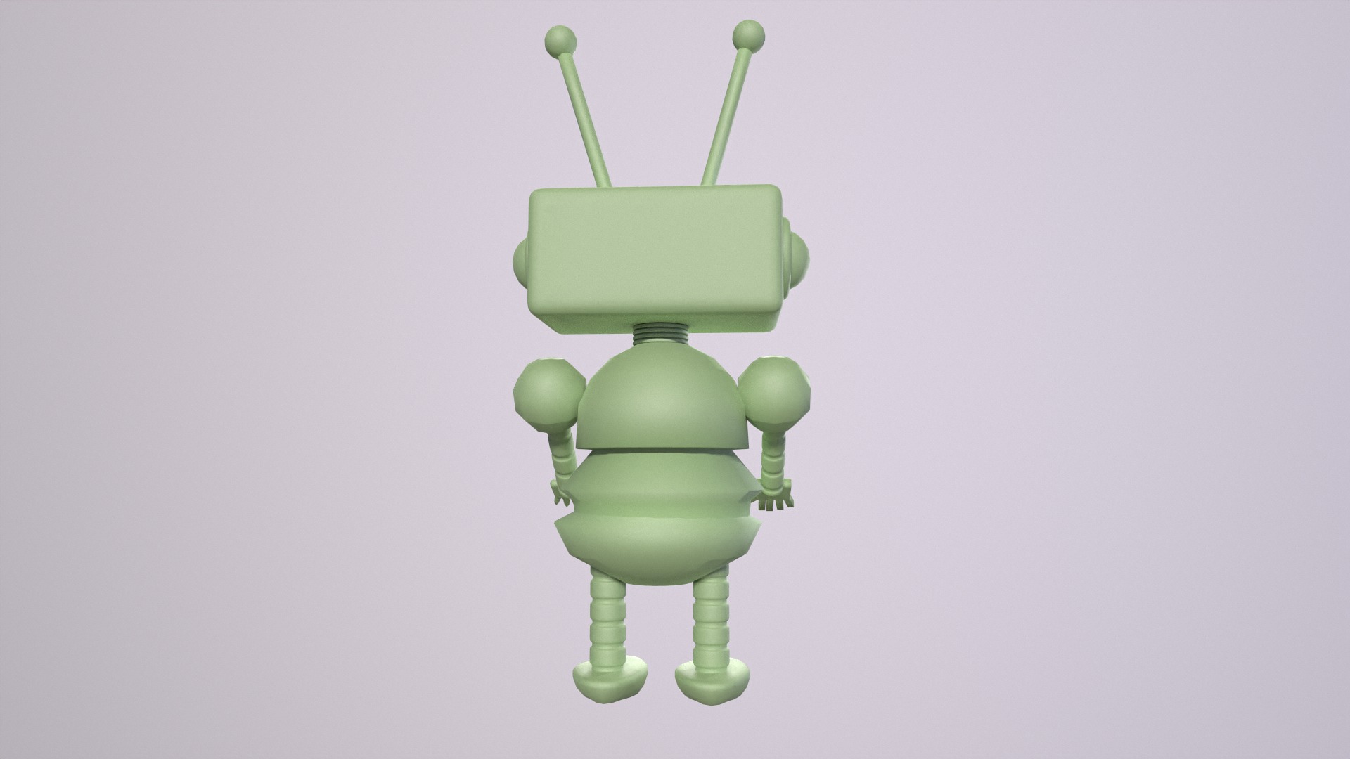 Cartoon Robot 3D Model Low-poly 3D model_10