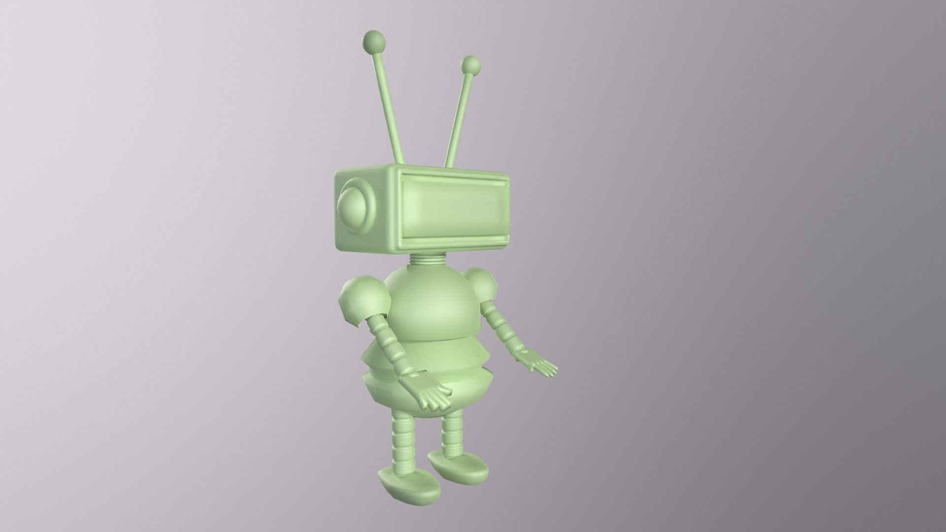 Cartoon Robot 3D Model Low-poly 3D model_5