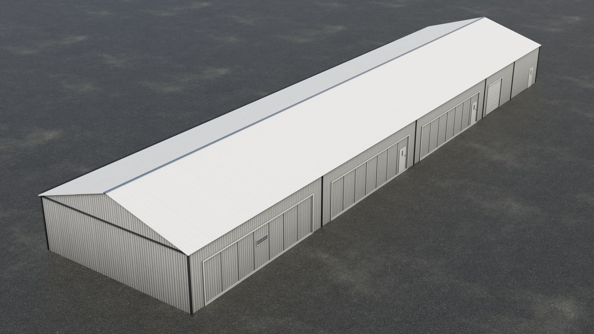 Airfield Hangar Collection Low-poly 3D model_25