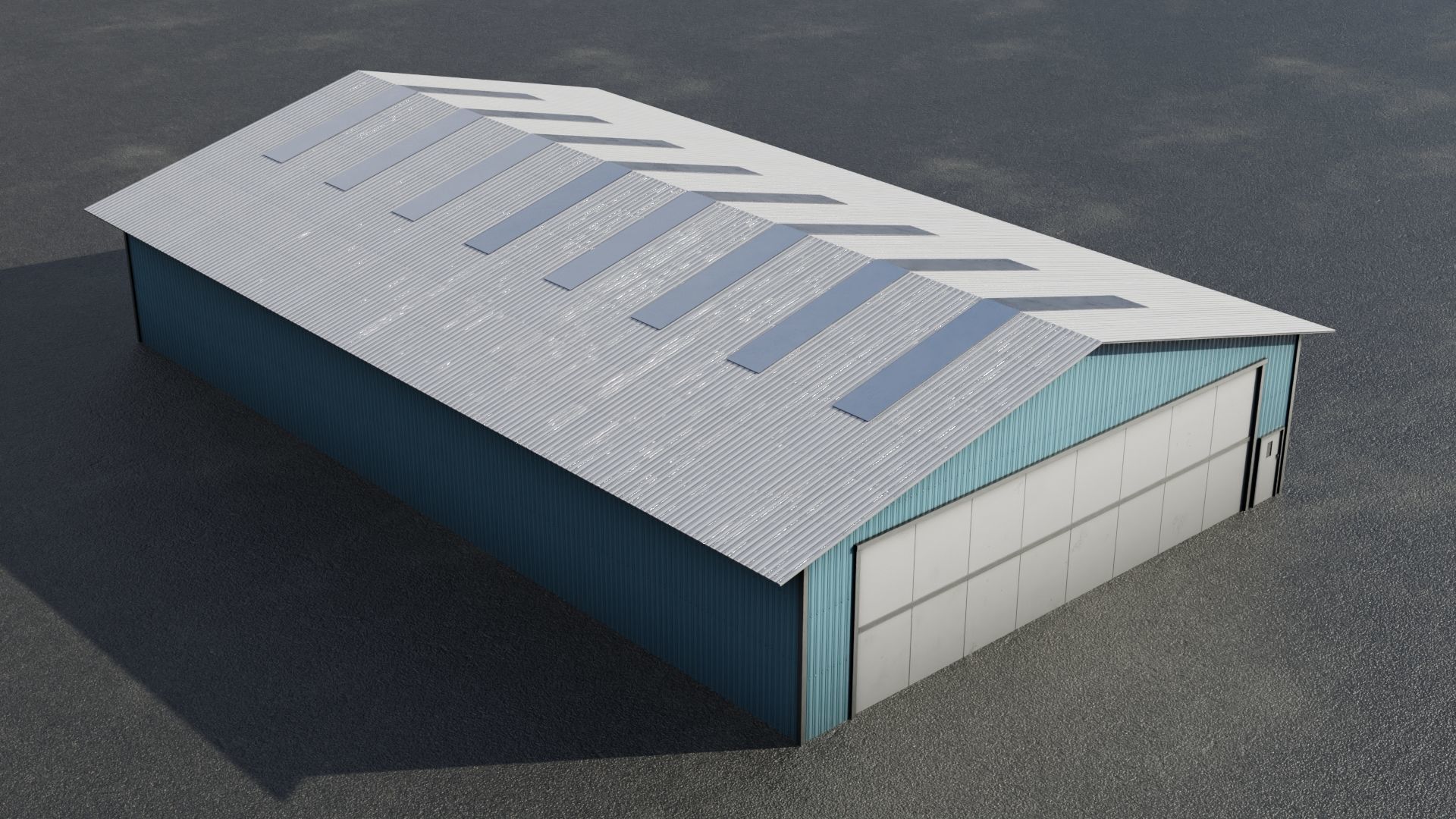 Airfield Hangar Collection Low-poly 3D model_42