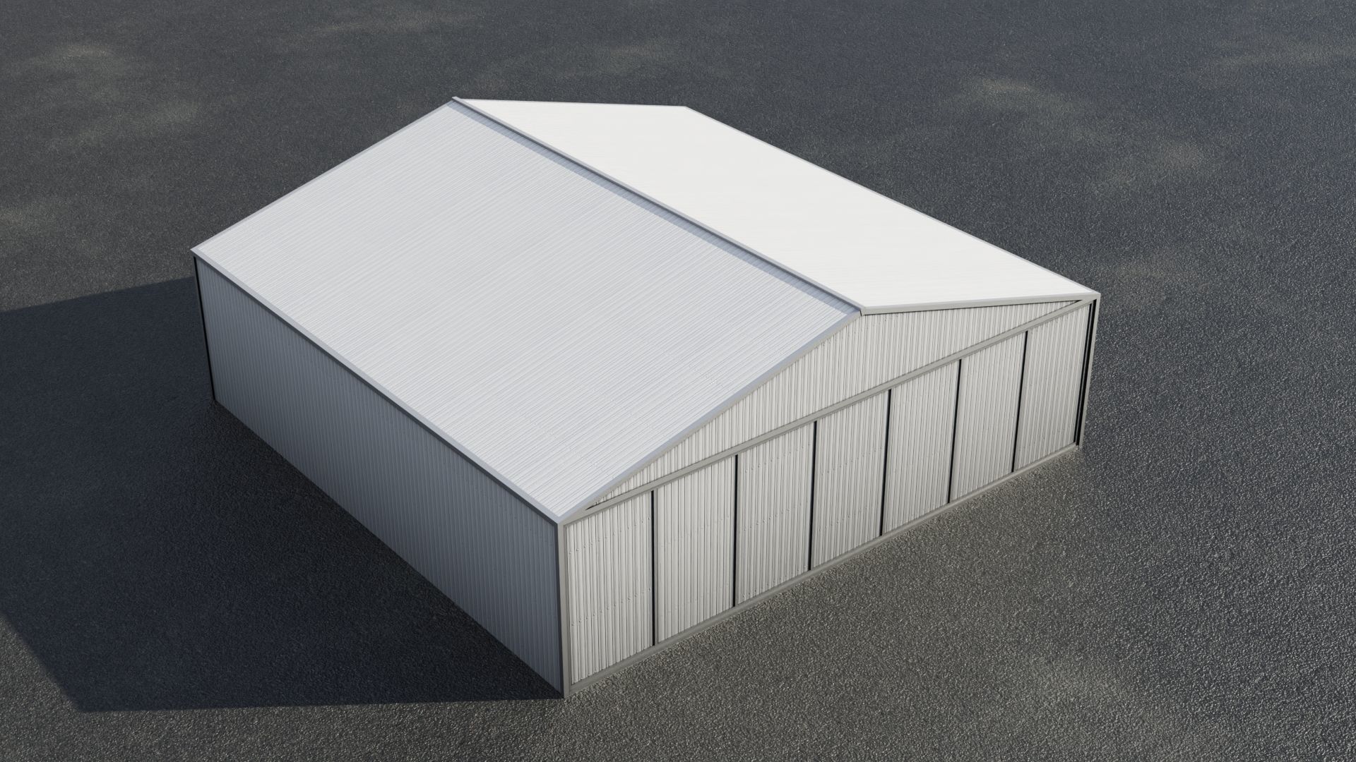 Airfield Hangar Collection Low-poly 3D model_28
