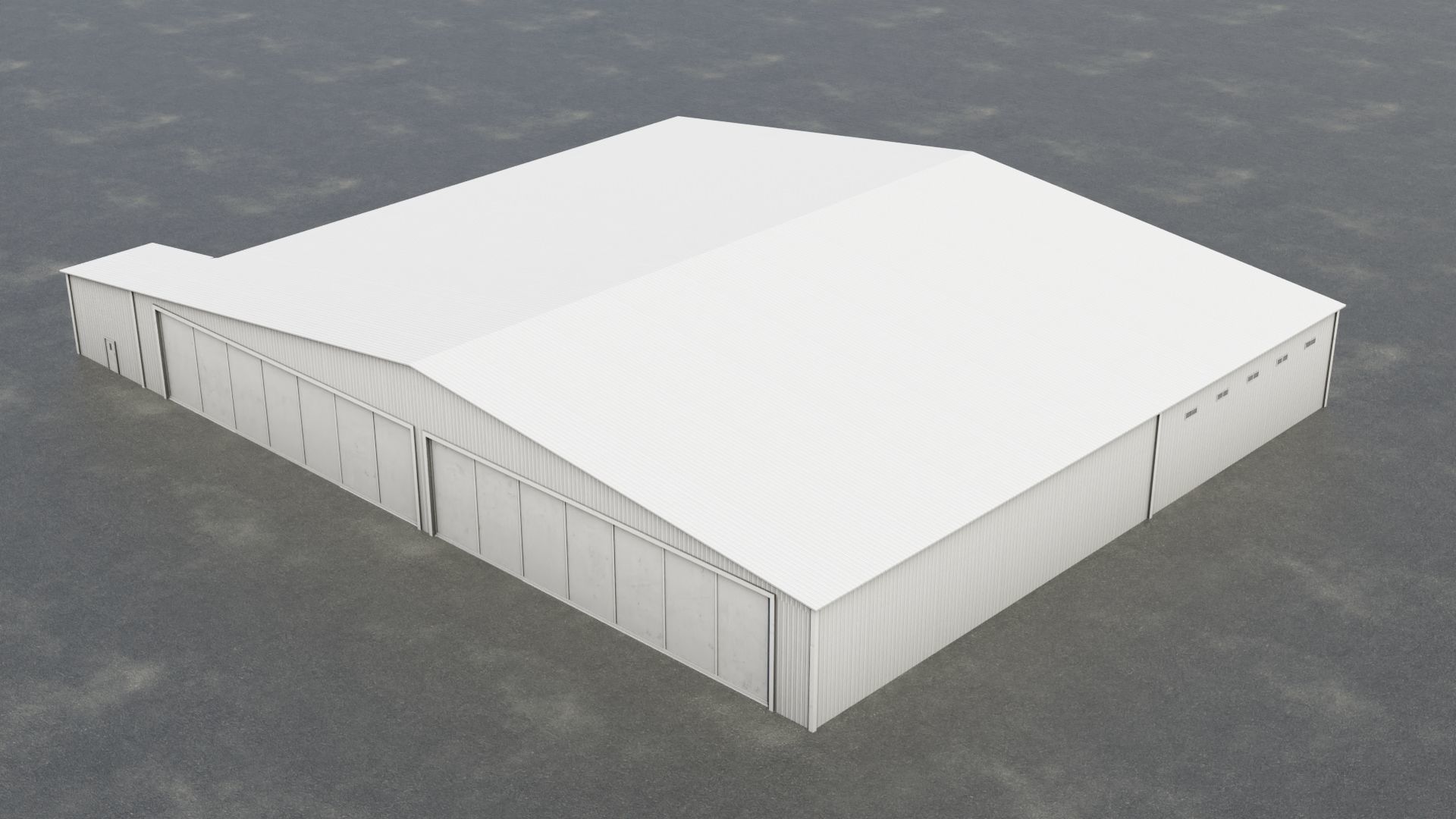 Airfield Hangar Collection Low-poly 3D model_7