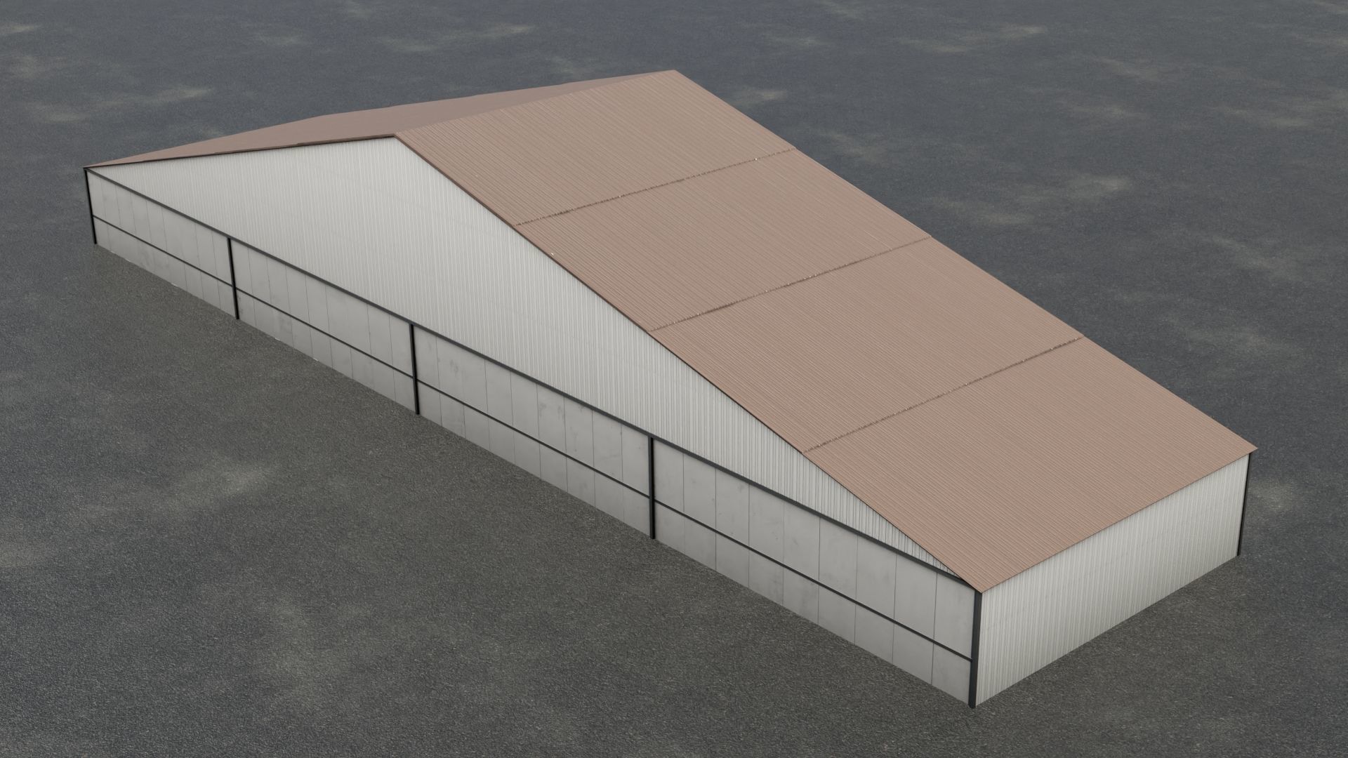 Airfield Hangar Collection Low-poly 3D model_33