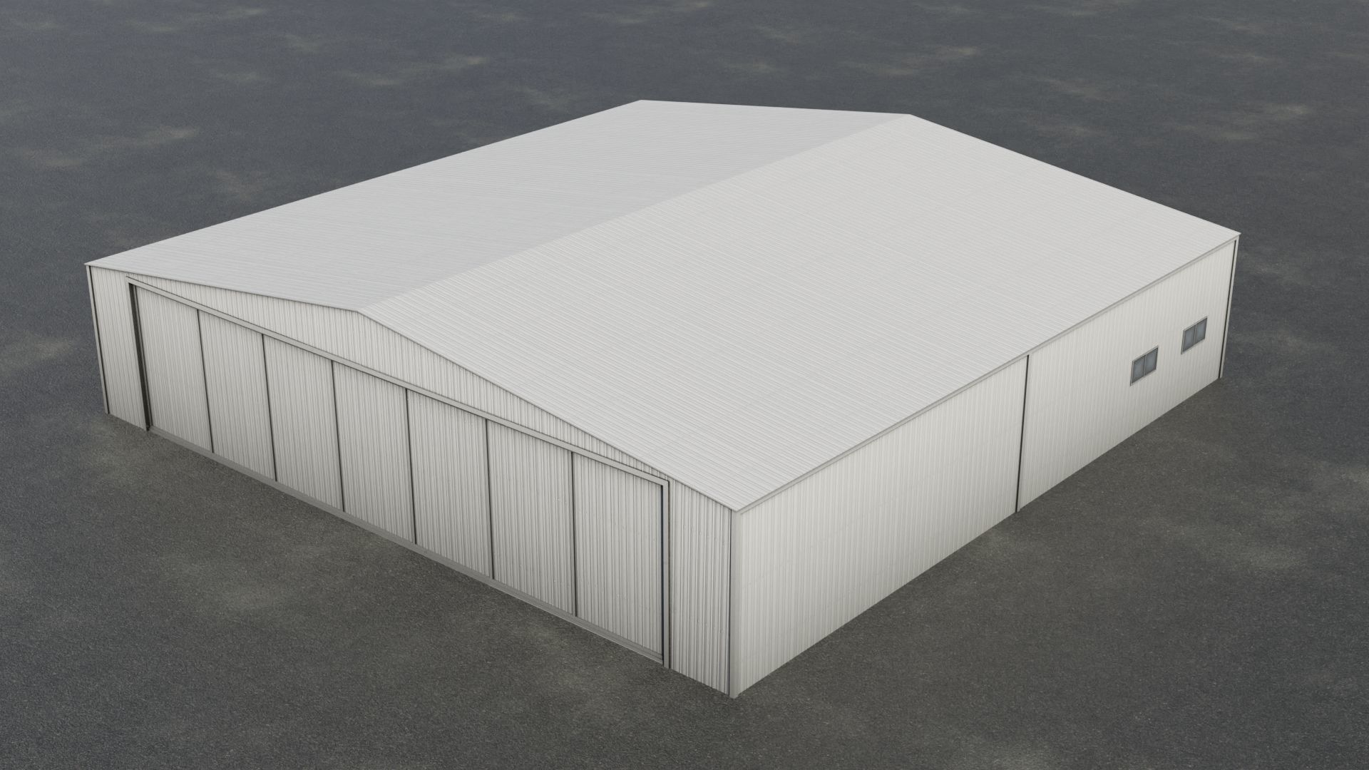 Airfield Hangar Collection Low-poly 3D model_48