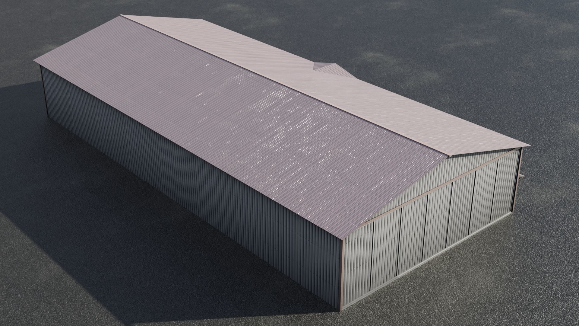 Airfield Hangar Collection Low-poly 3D model_22