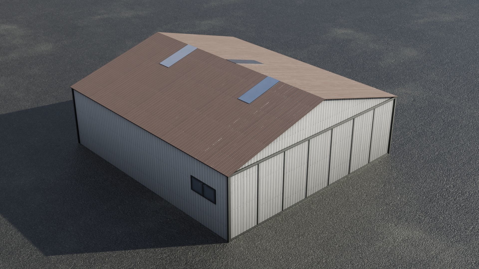 Airfield Hangar Collection Low-poly 3D model_40