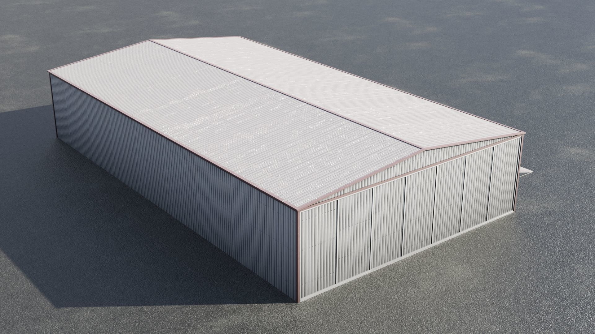 Airfield Hangar Collection Low-poly 3D model_18
