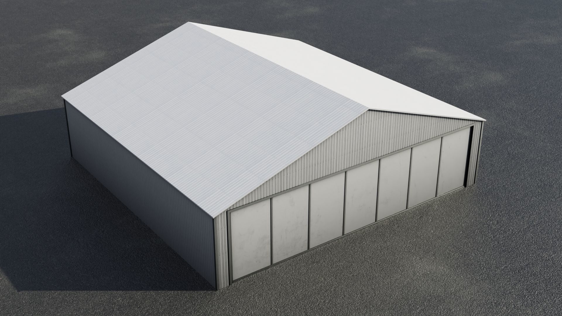 Airfield Hangar Collection Low-poly 3D model_51