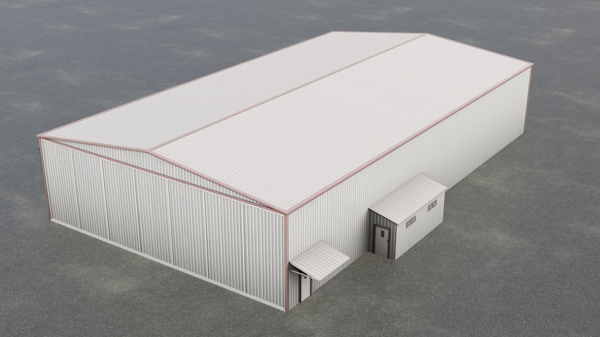 Airfield Hangar Collection Low-poly 3D model_17