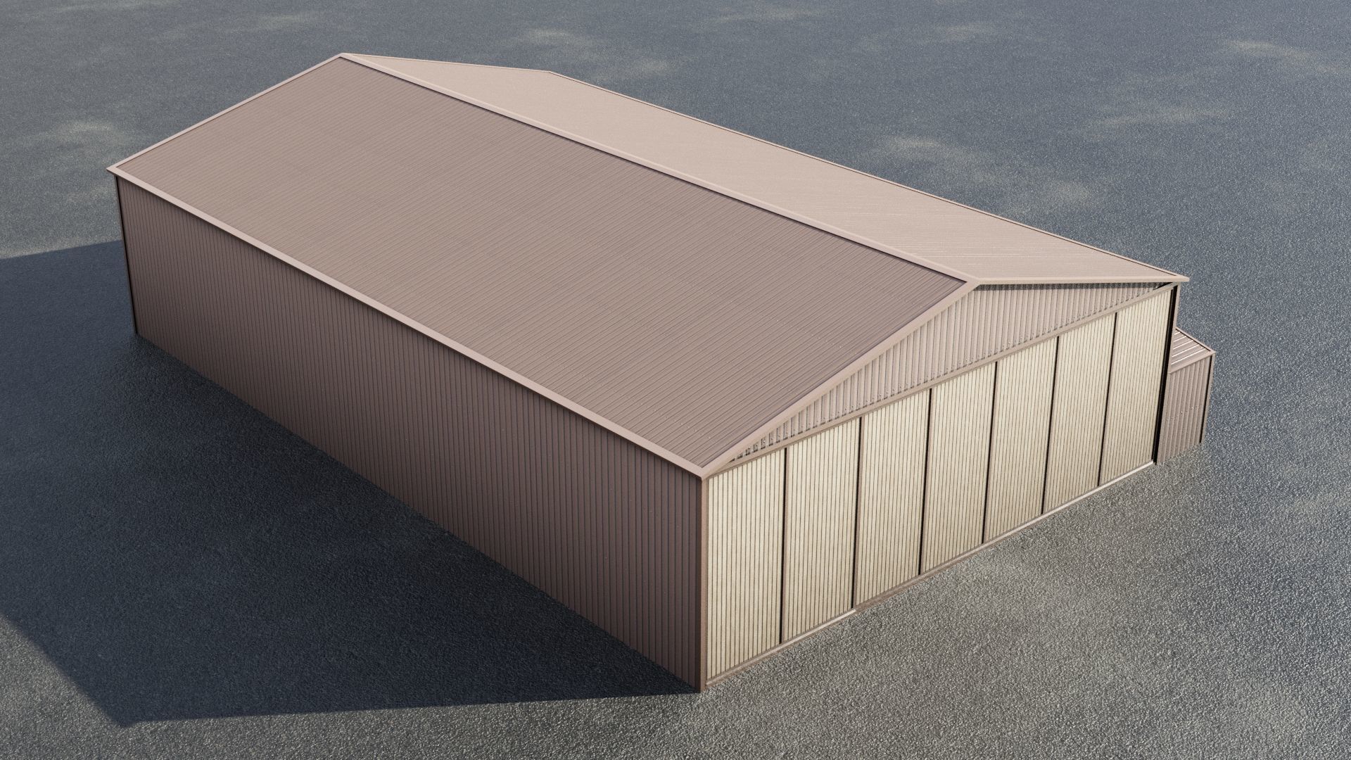 Airfield Hangar Collection Low-poly 3D model_16