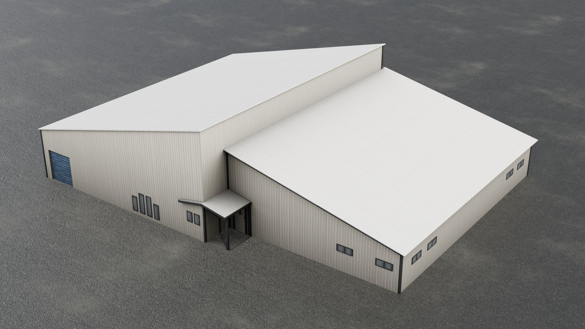 Airfield Hangar Collection Low-poly 3D model_54