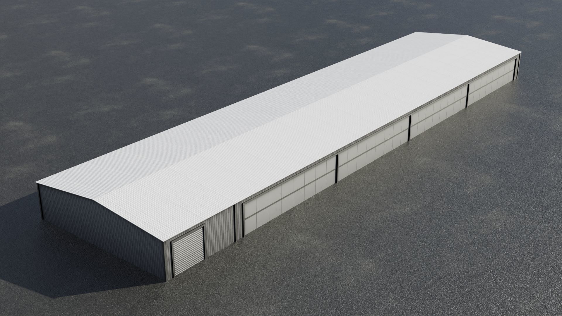 Airfield Hangar Collection Low-poly 3D model_62