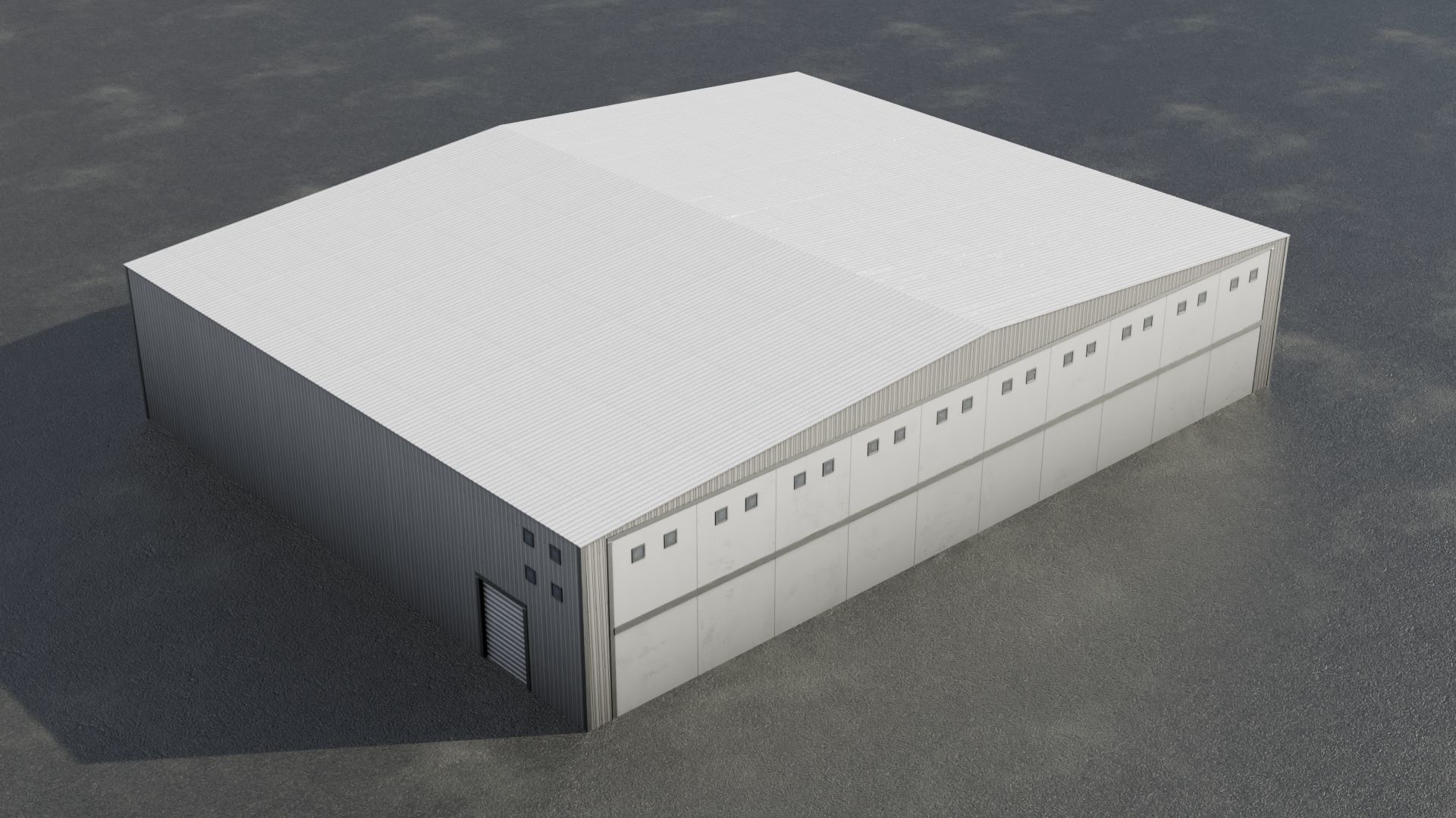 Airfield Hangar Collection Low-poly 3D model_58