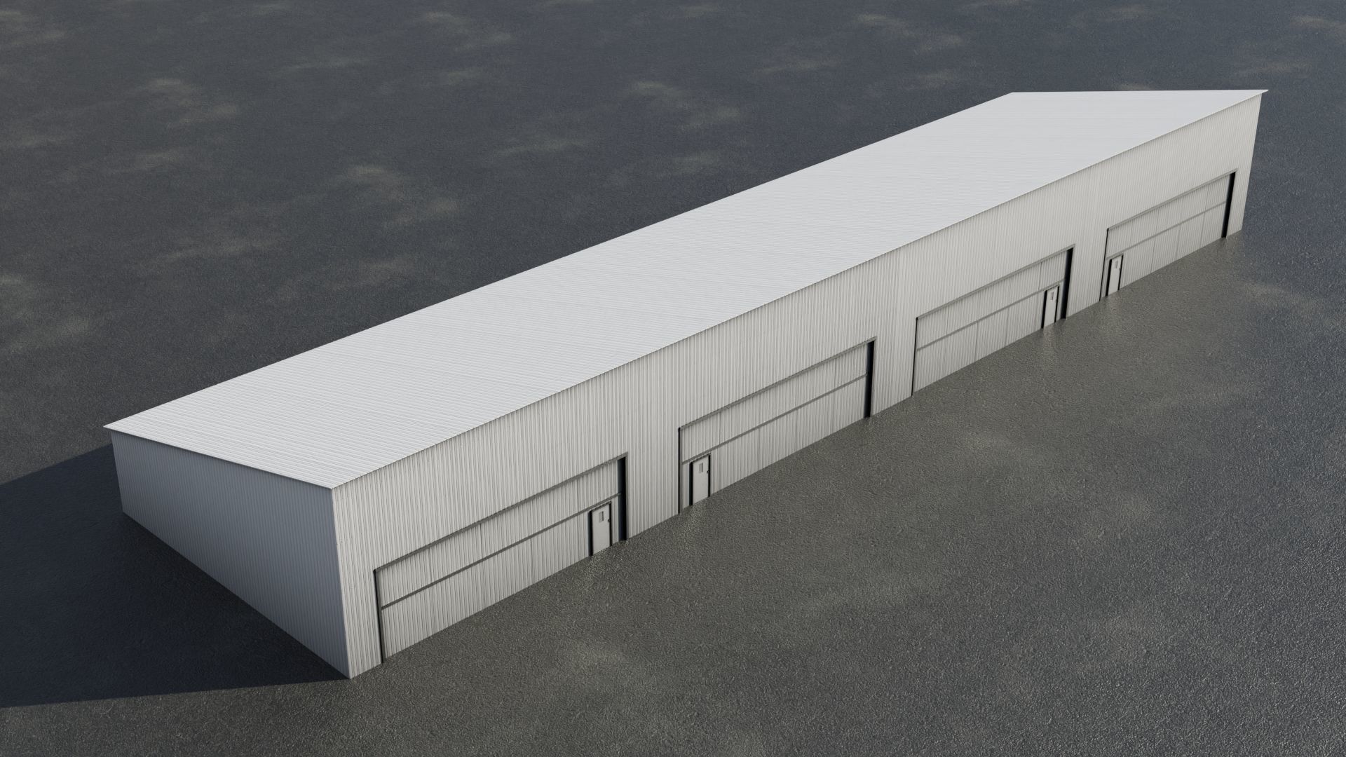 Airfield Hangar Collection Low-poly 3D model_30