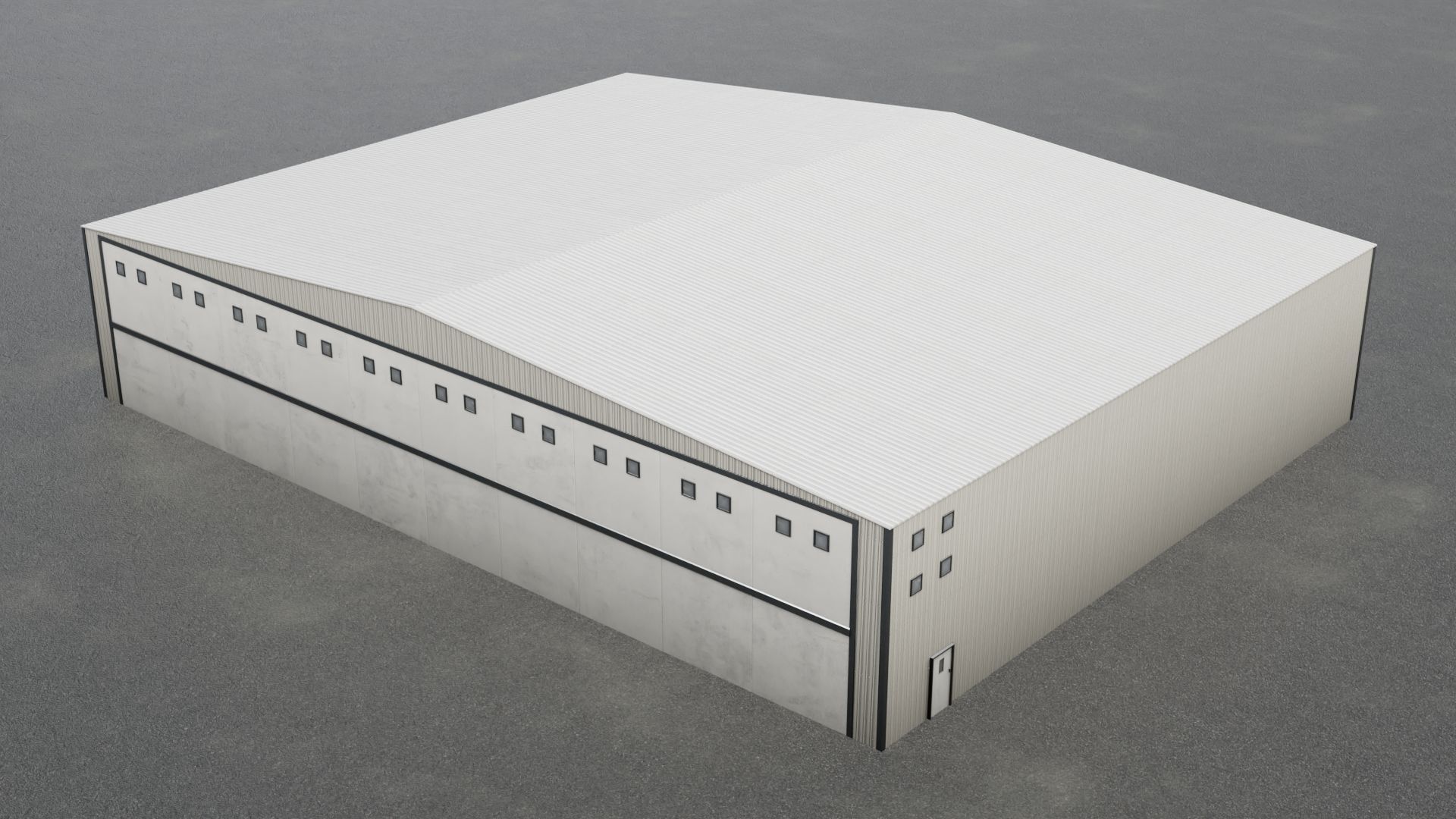 Airfield Hangar Collection Low-poly 3D model_57