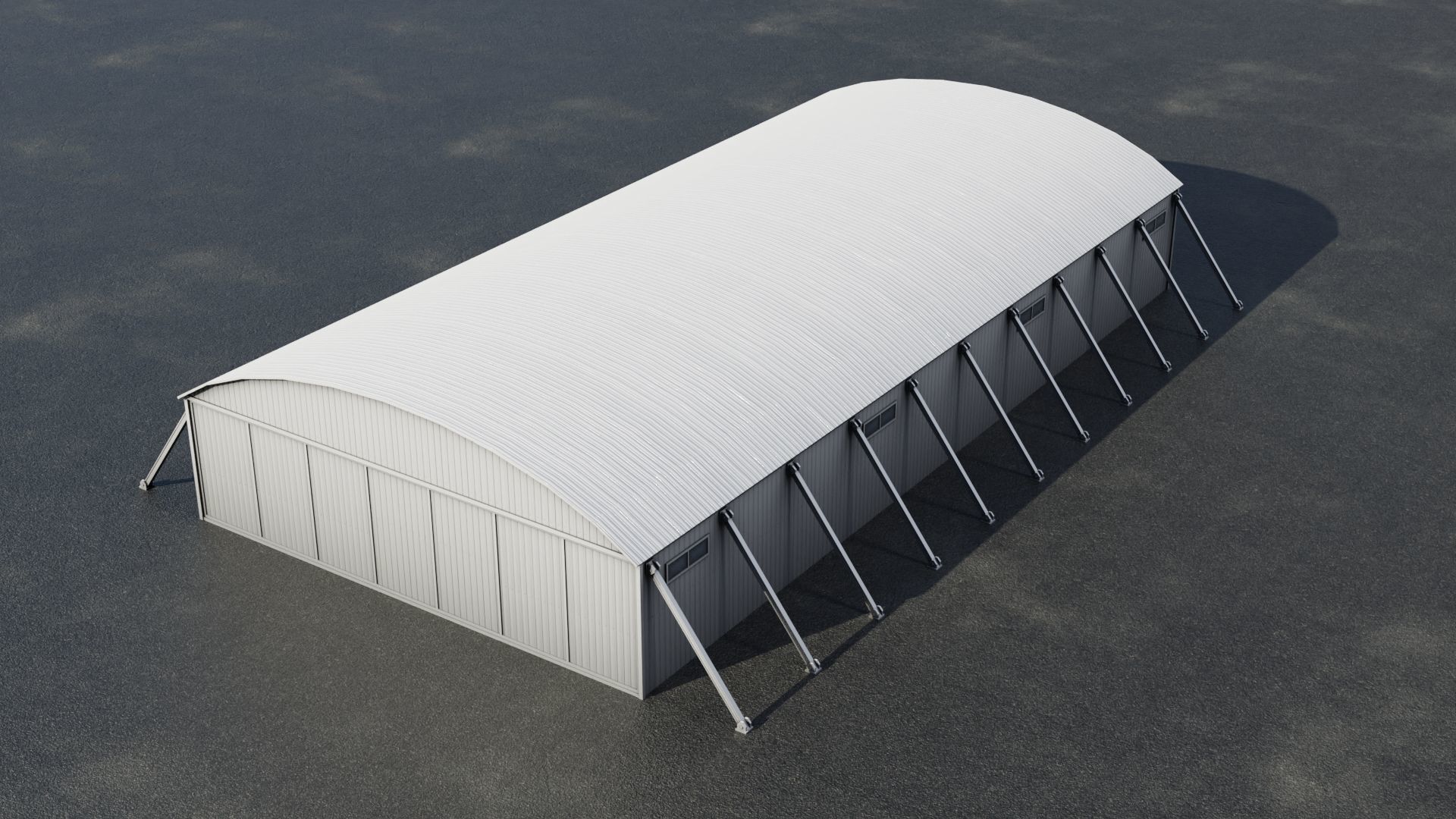 Airfield Hangar Collection Low-poly 3D model_24