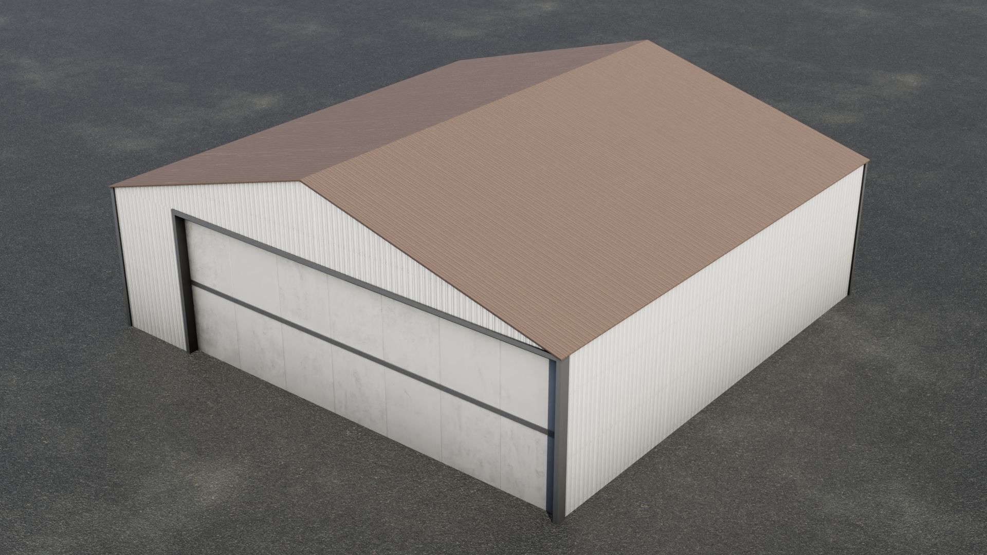 Airfield Hangar Collection Low-poly 3D model_31