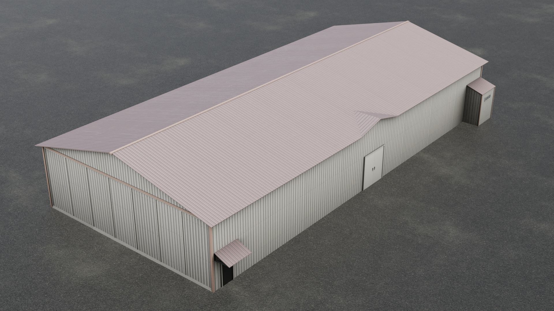 Airfield Hangar Collection Low-poly 3D model_21