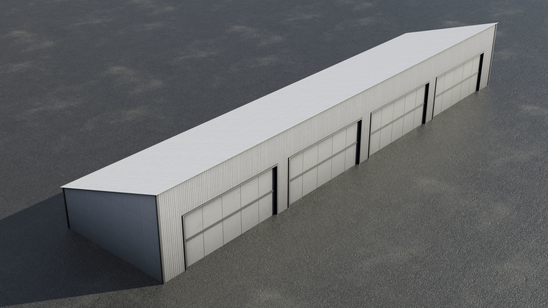 Airfield Hangar Collection Low-poly 3D model_44