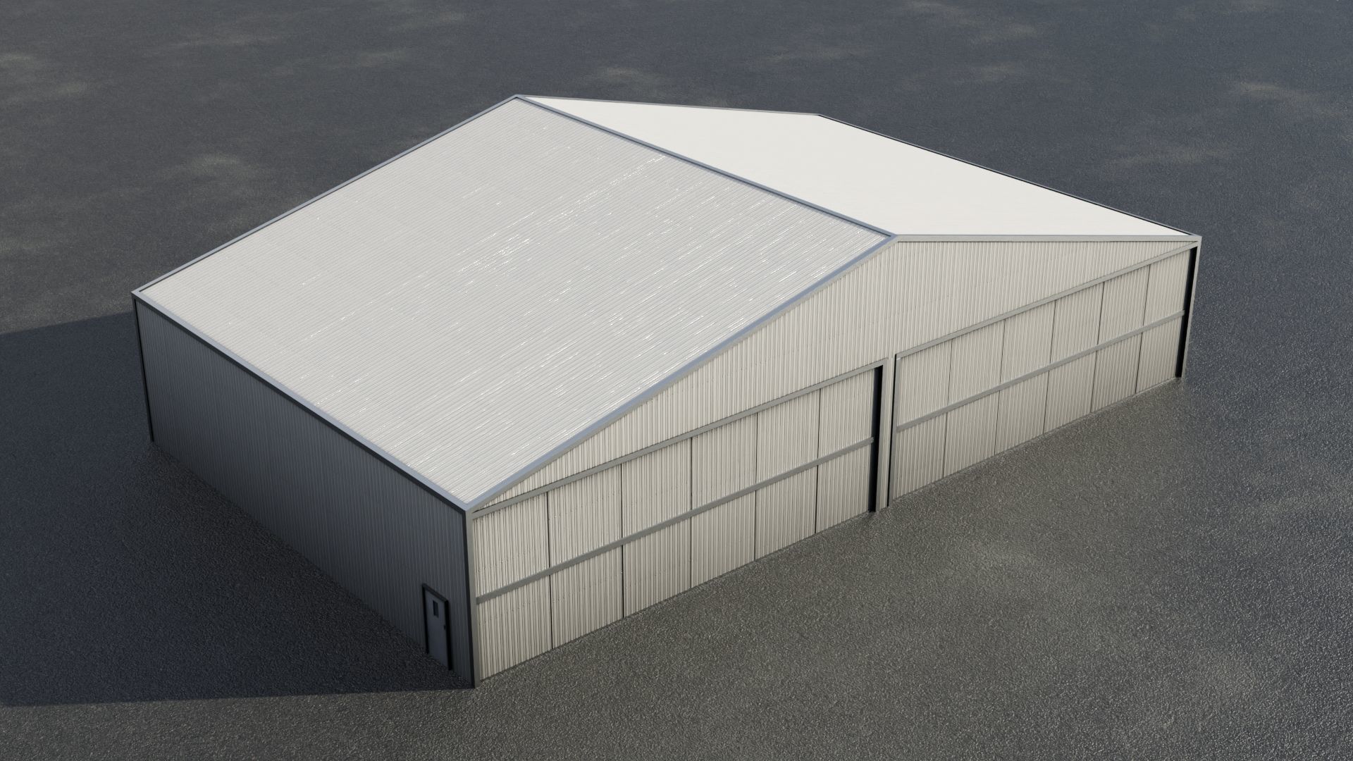 Airfield Hangar Collection Low-poly 3D model_60