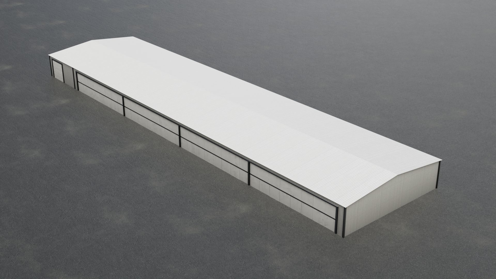 Airfield Hangar Collection Low-poly 3D model_61