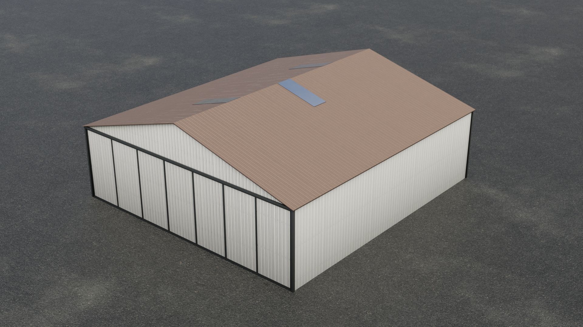 Airfield Hangar Collection Low-poly 3D model_39