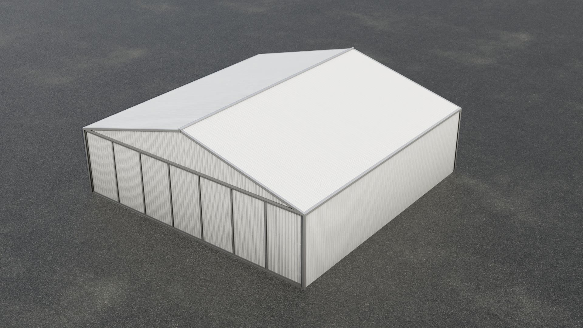 Airfield Hangar Collection Low-poly 3D model_27