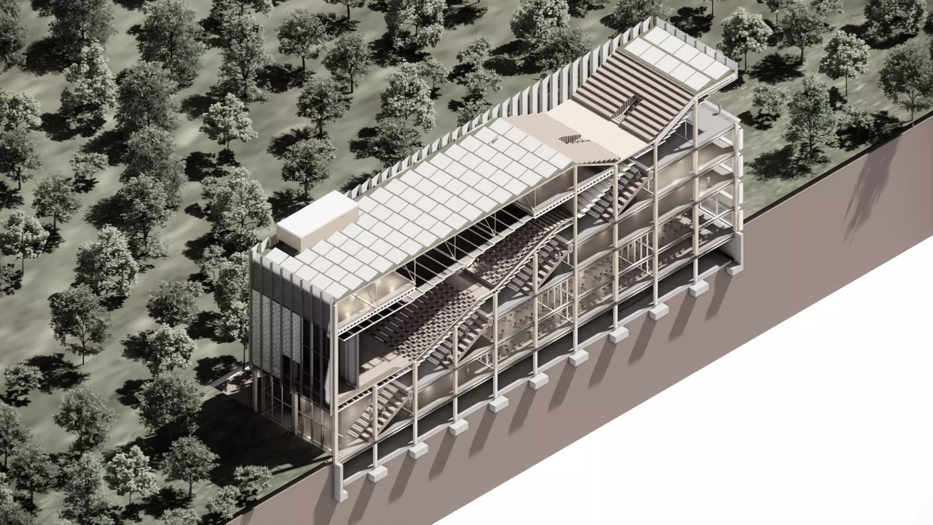 Ultra-Realistic 3D Wooden Auditorium 3D model